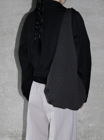 Reversible Leopard Suede Shoulder Bag